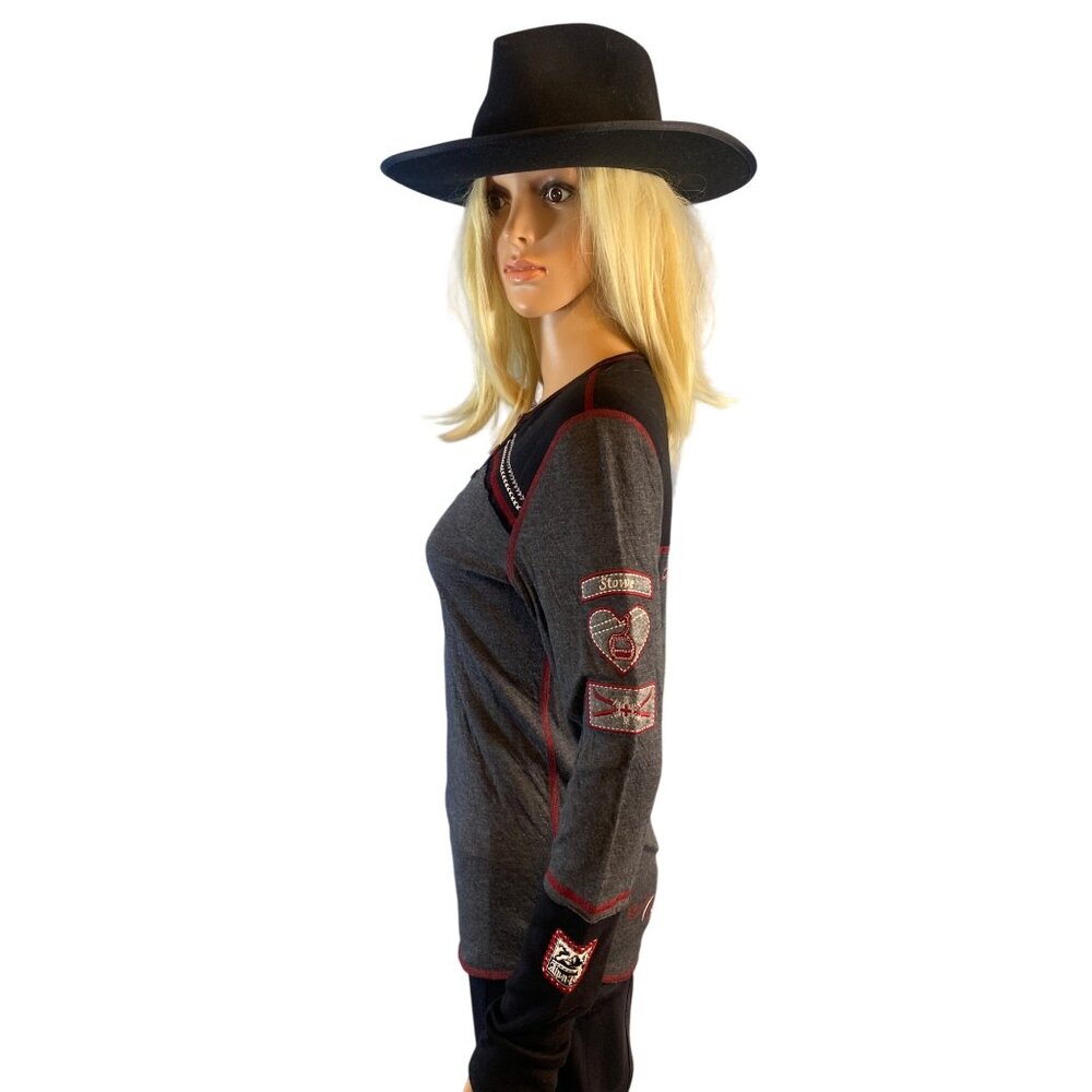 Alp-n-Rock Custom Henley Stowe Vermont Heather/Black Small MSRP$198 - Picture 12 of 16